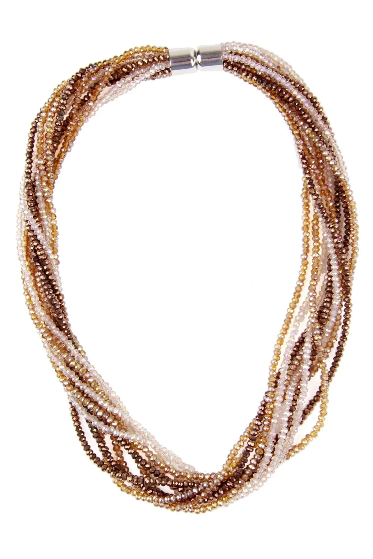 Multi Strand Crystal Ombre Nec