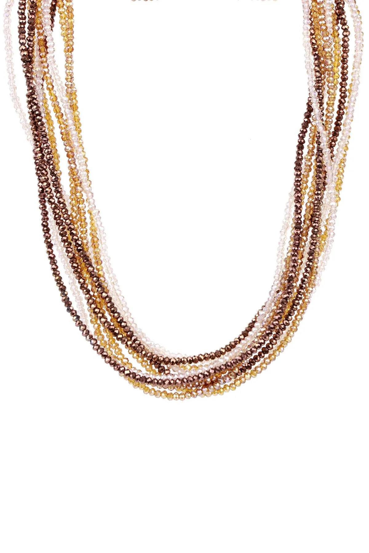 Multi Strand Crystal Ombre Nec