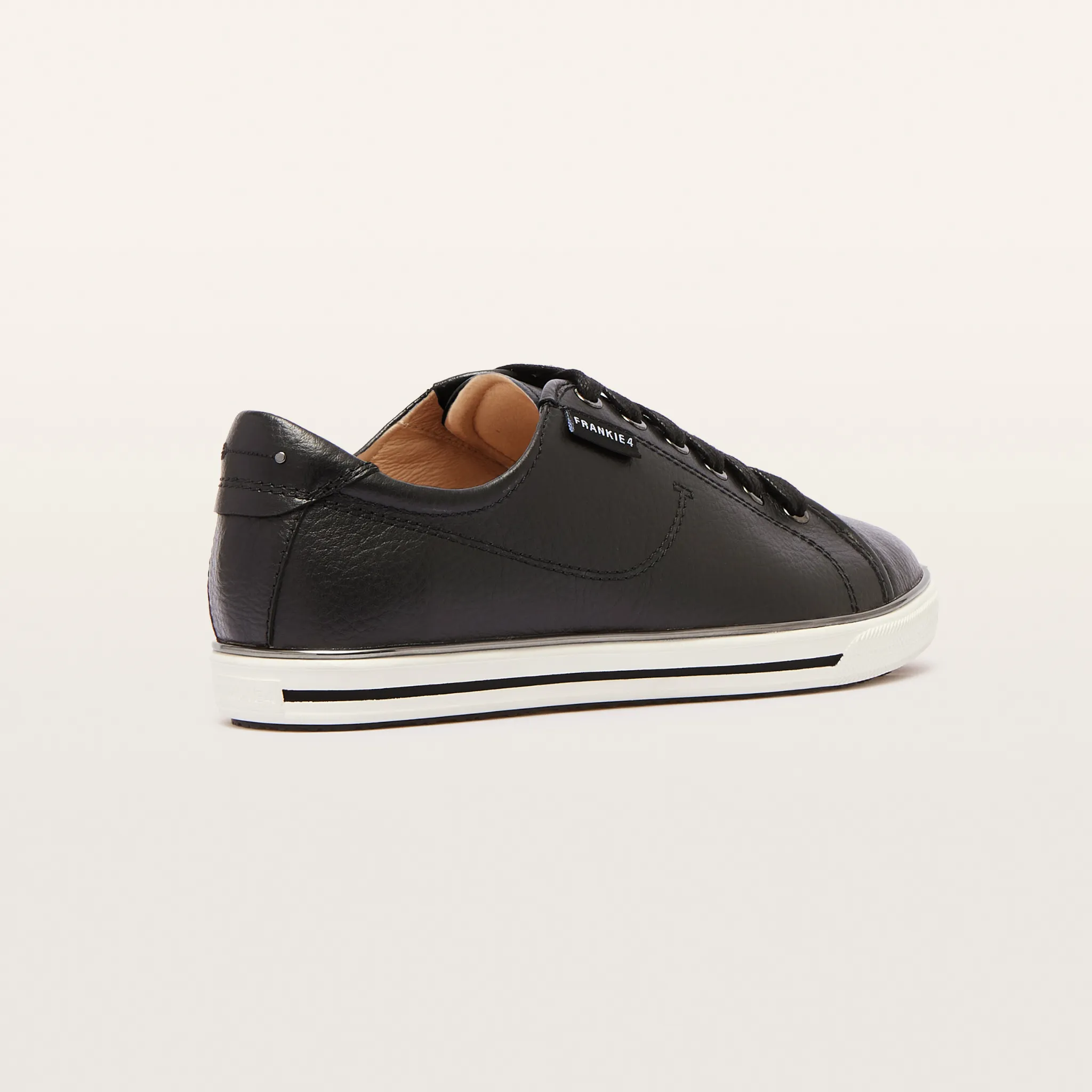 Nat III Black/White Leather Sneakers