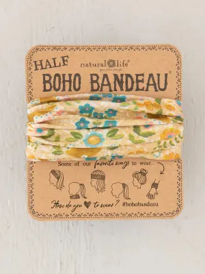 Natural Life Half Boho Bandeau® Headband - Mandala Light Grey