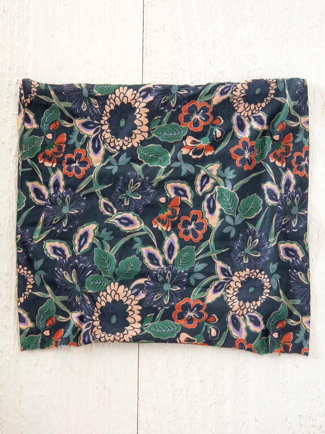 Natural Life Half Boho Bandeau® Headband-Navy Tan Dahlias