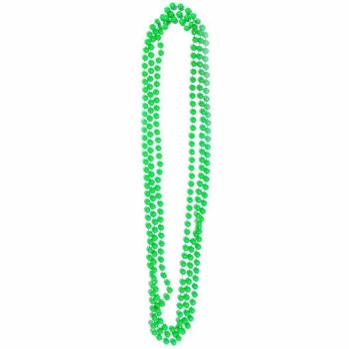 Neon Green Beaded Plastic Costumes Necklaces