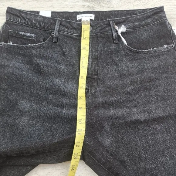 NEW Good American 90's Bermuda Shorts Five Pocket Zip Fly Black Size 8/29
