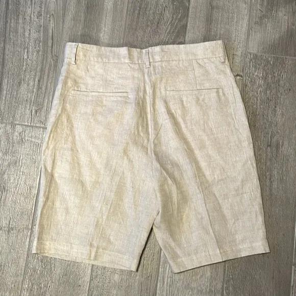 New Zara Lino Bermuda shorts