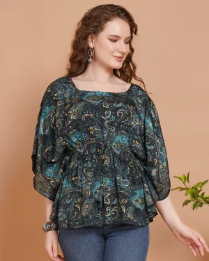 Night sky nomad kaftan top