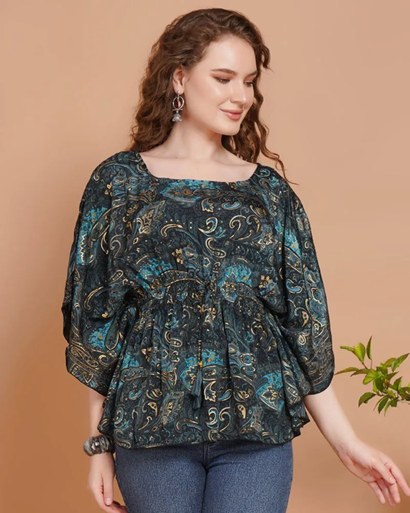 Night sky nomad kaftan top