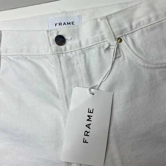 NWT frame white le slouch Bermuda shorts - flawed(minor stain)