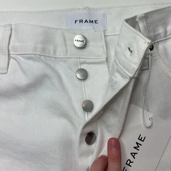 NWT frame white le slouch Bermuda shorts - flawed(minor stain)