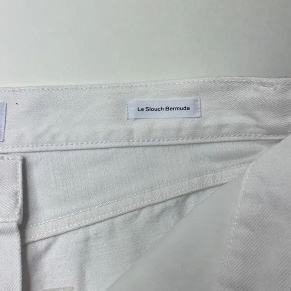 NWT frame white le slouch Bermuda shorts - flawed(minor stain)