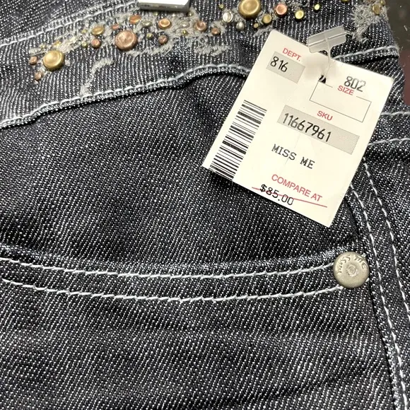 NWT Miss Me Blue Jean Cutoff Bermuda Shorts Sz 29