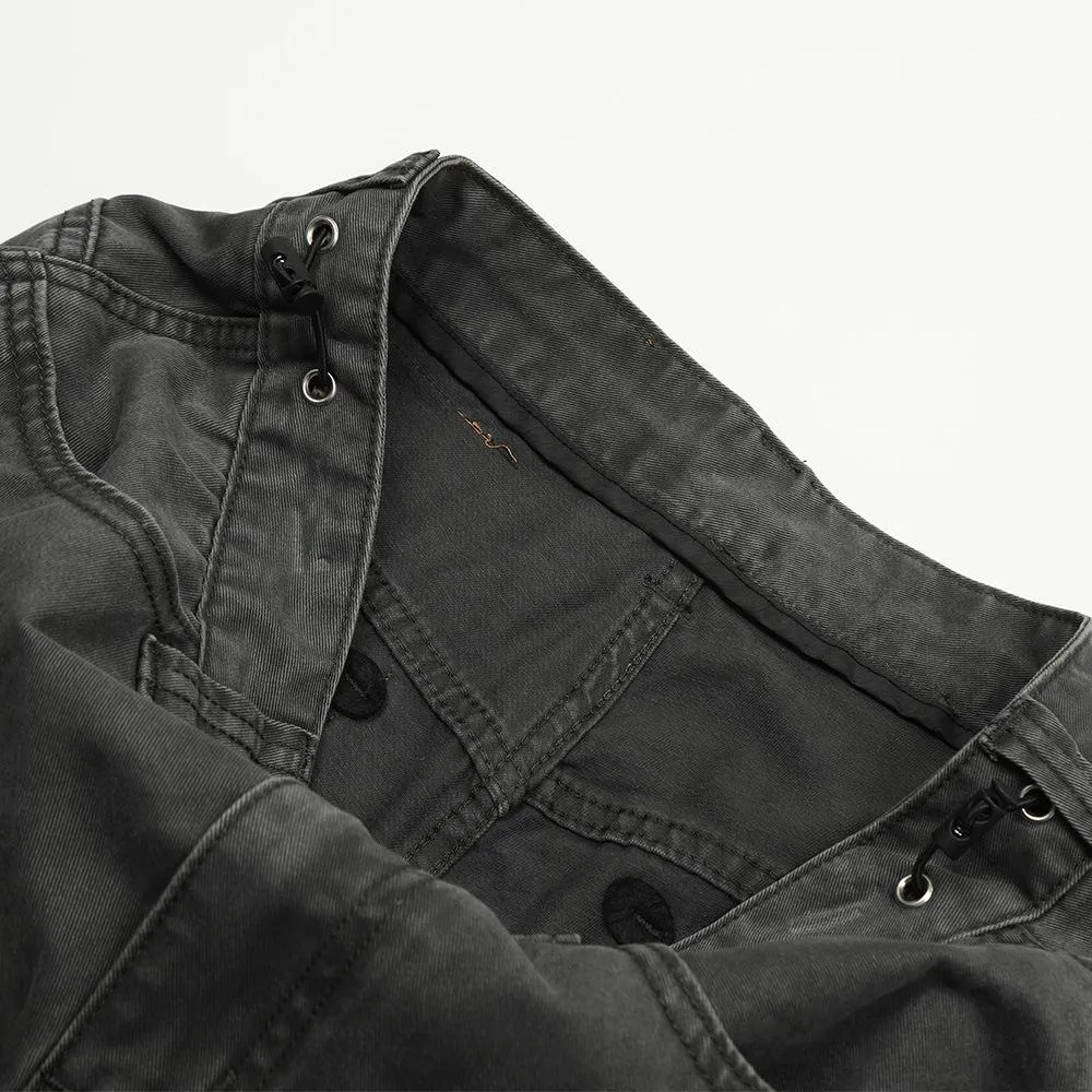 Old Denim Straight Pants American Retro Punk Wash Loose Casual Pants Men's Pocket Design Cargo Pants