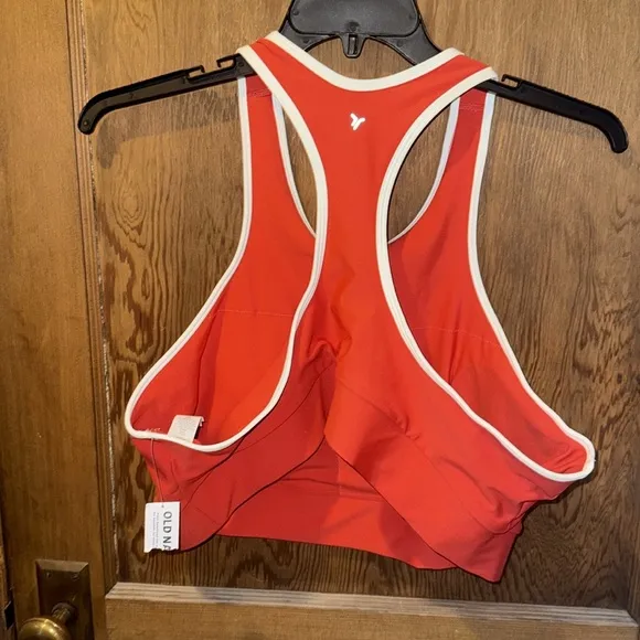 Old navy red sports bra and bike shorts set