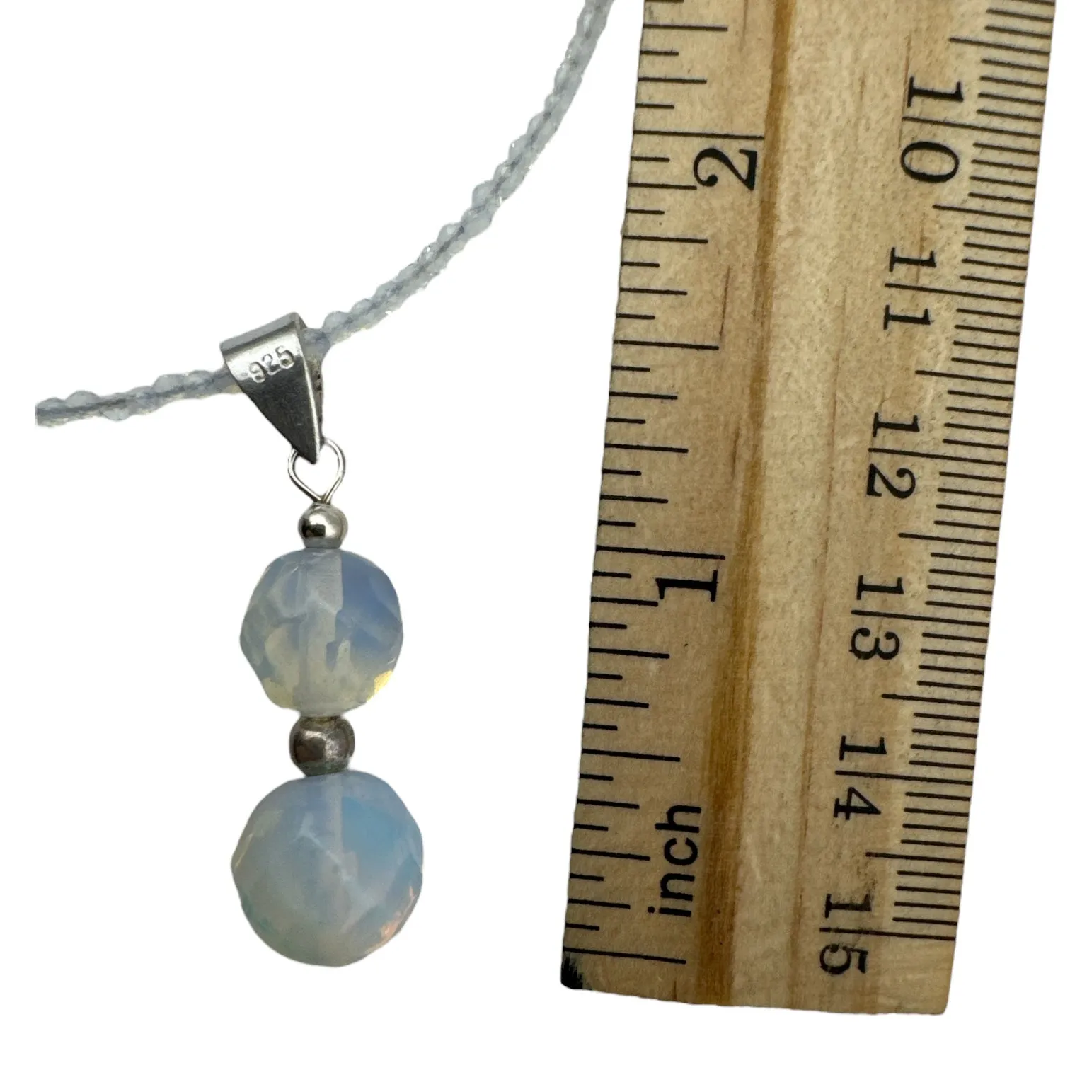 Opalite Solid 925 Sterling Silver Pendant Necklace