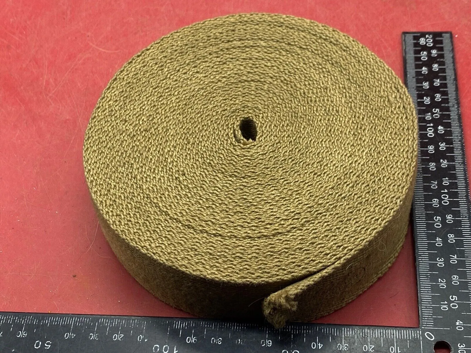 Original British Army Canvas Webbing on a Reel - Approx 38mm Wide