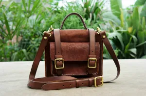 【PDF Pattern】Leather Cambridge Bag, Mini Messenger Bag