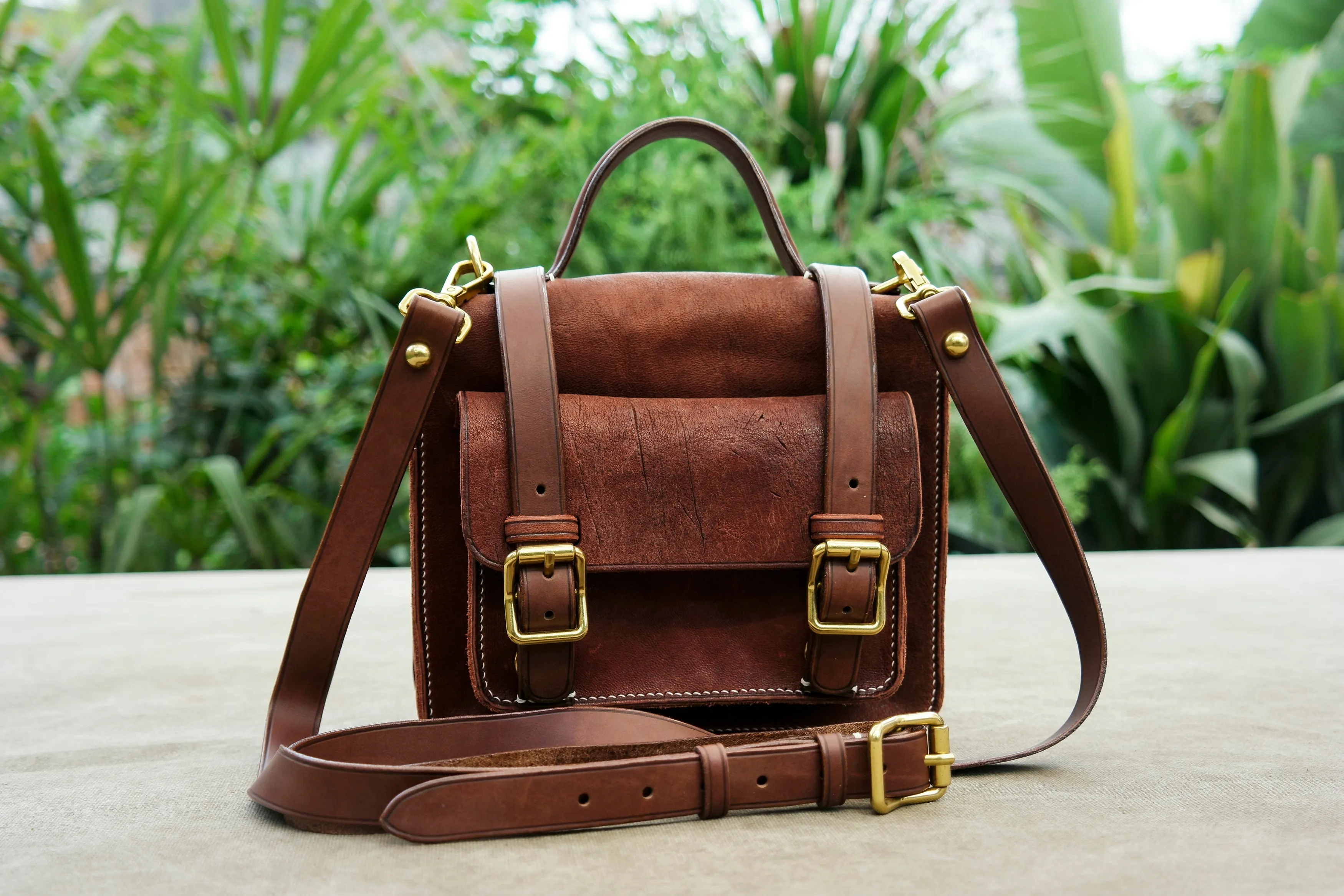 【PDF Pattern】Leather Cambridge Bag, Mini Messenger Bag