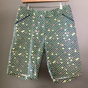 Peter Millar Bermuda Shorts Size 8 Blue Green Geometric Print Pockets golf