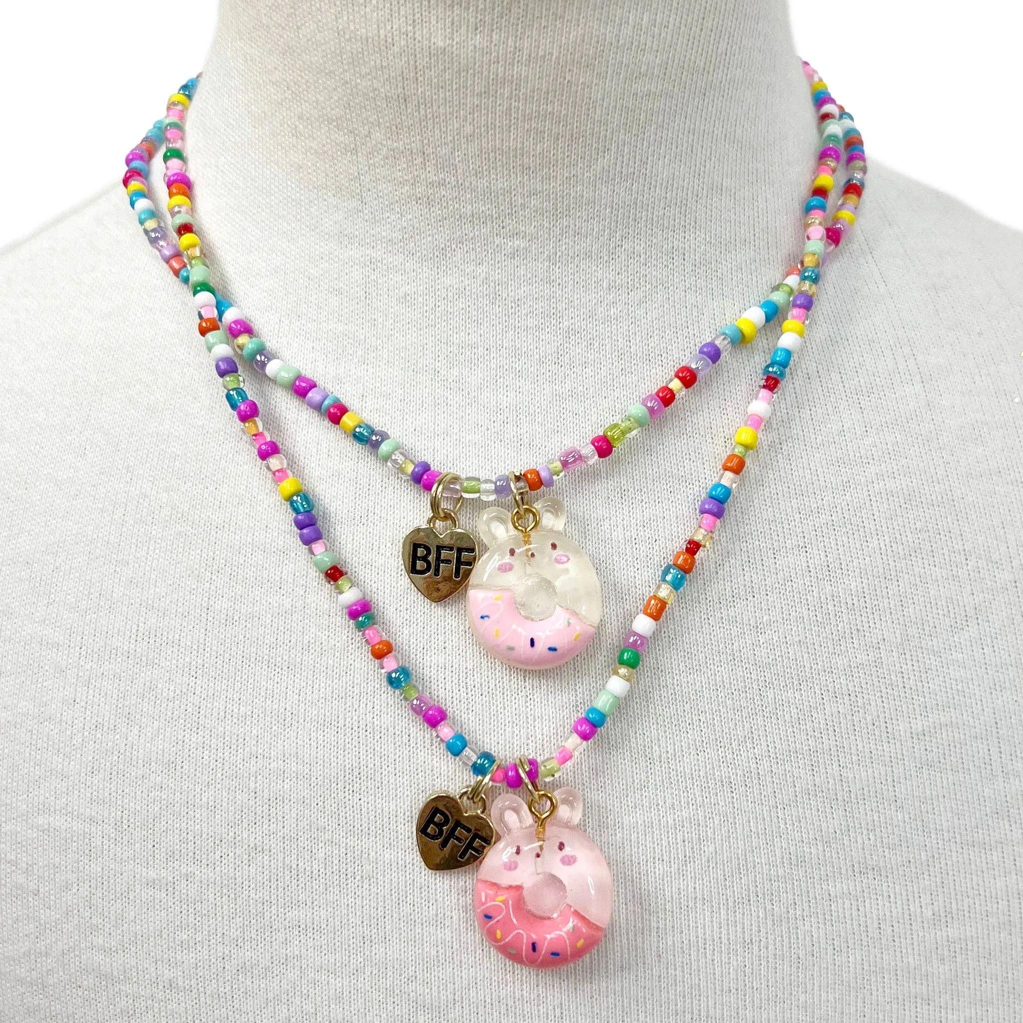 Pink Poppy - BFF Donut Necklace Set
