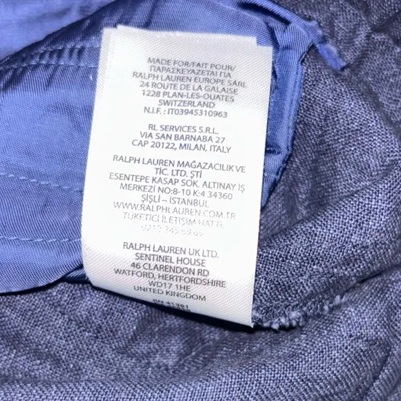 Polo Ralph Lauren 100 % Linen Front Tie Bermuda Navy Blue Shorts NWT Size 2