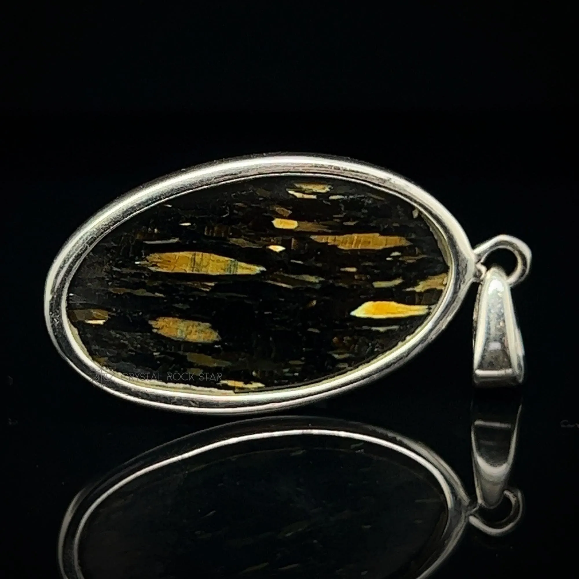 Premium Nuummite Sterling Silver Pendant