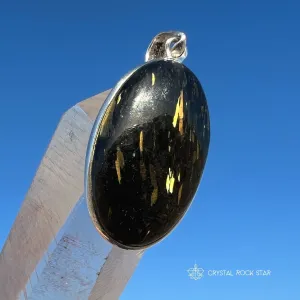 Premium Nuummite Sterling Silver Pendant