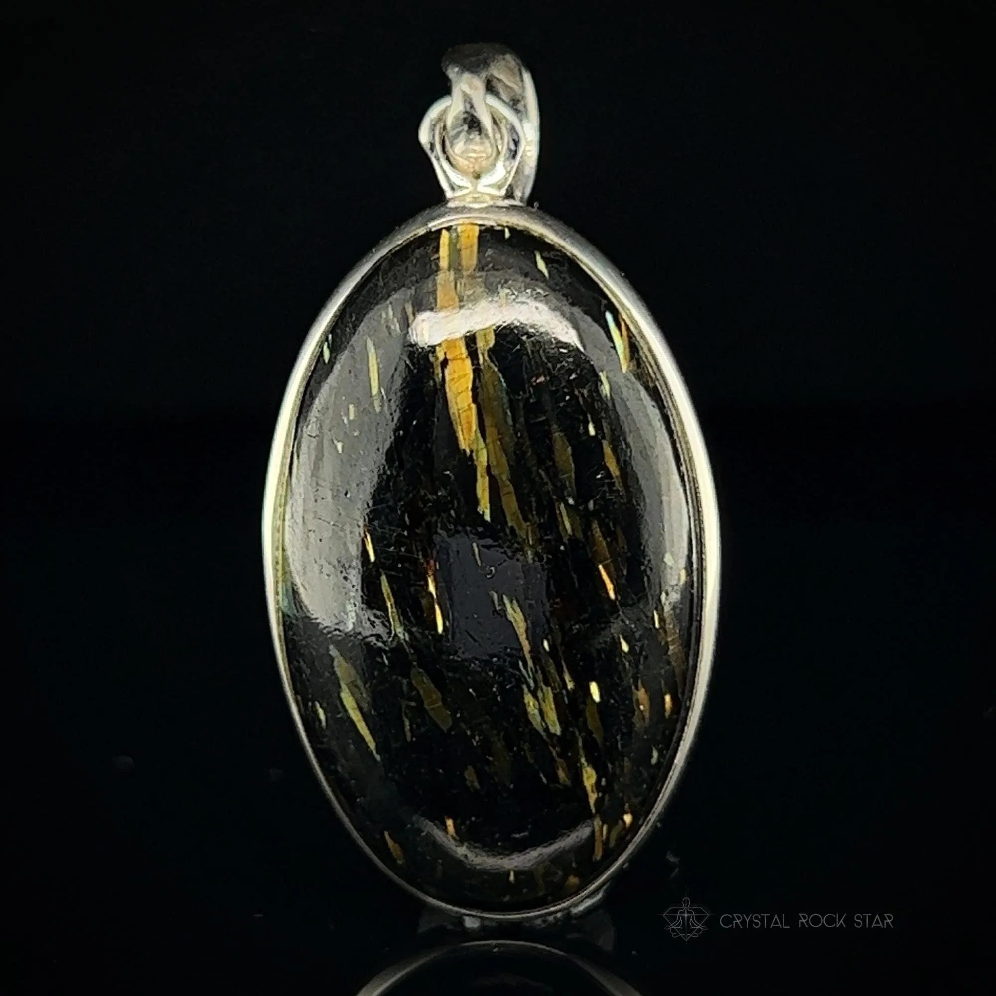 Premium Nuummite Sterling Silver Pendant