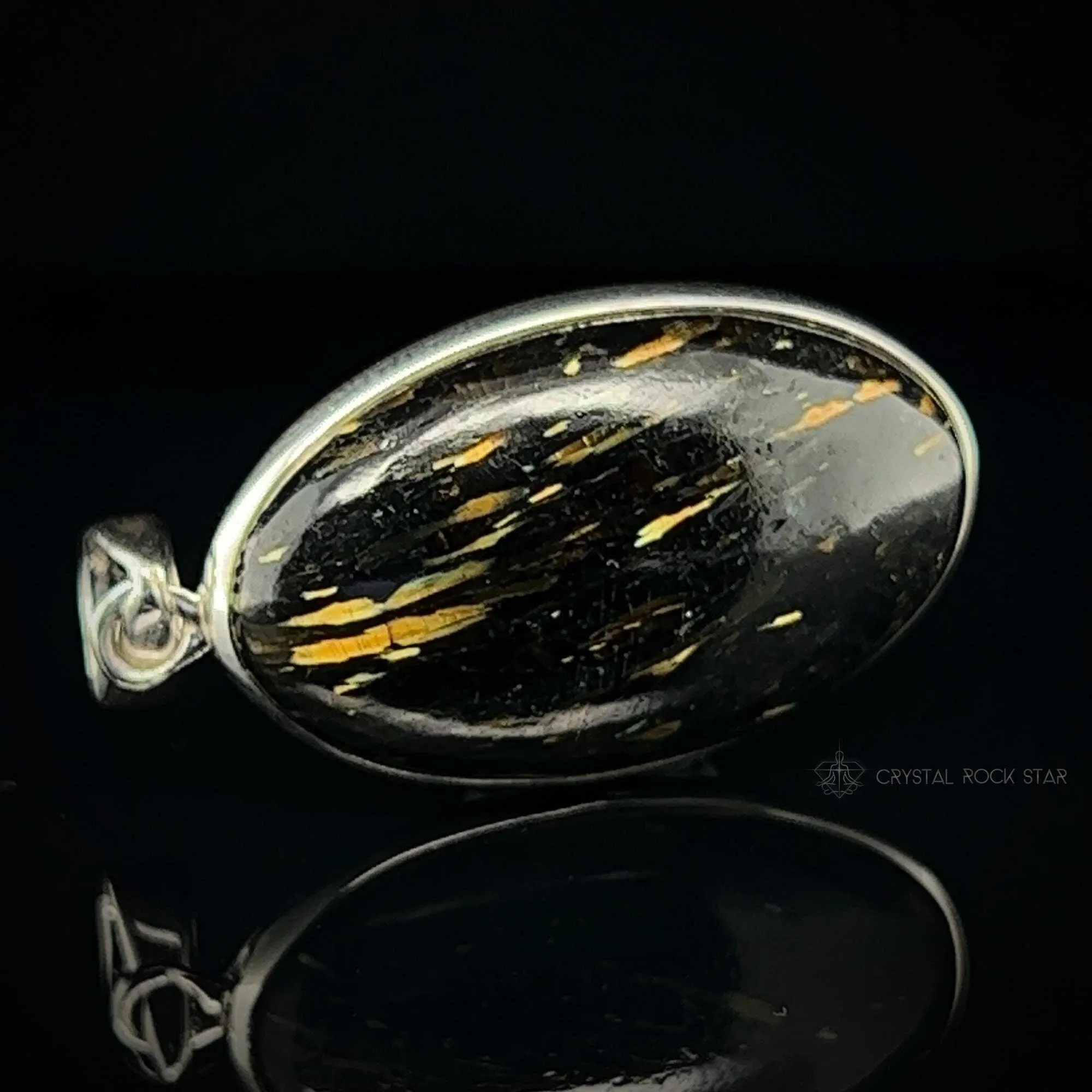 Premium Nuummite Sterling Silver Pendant