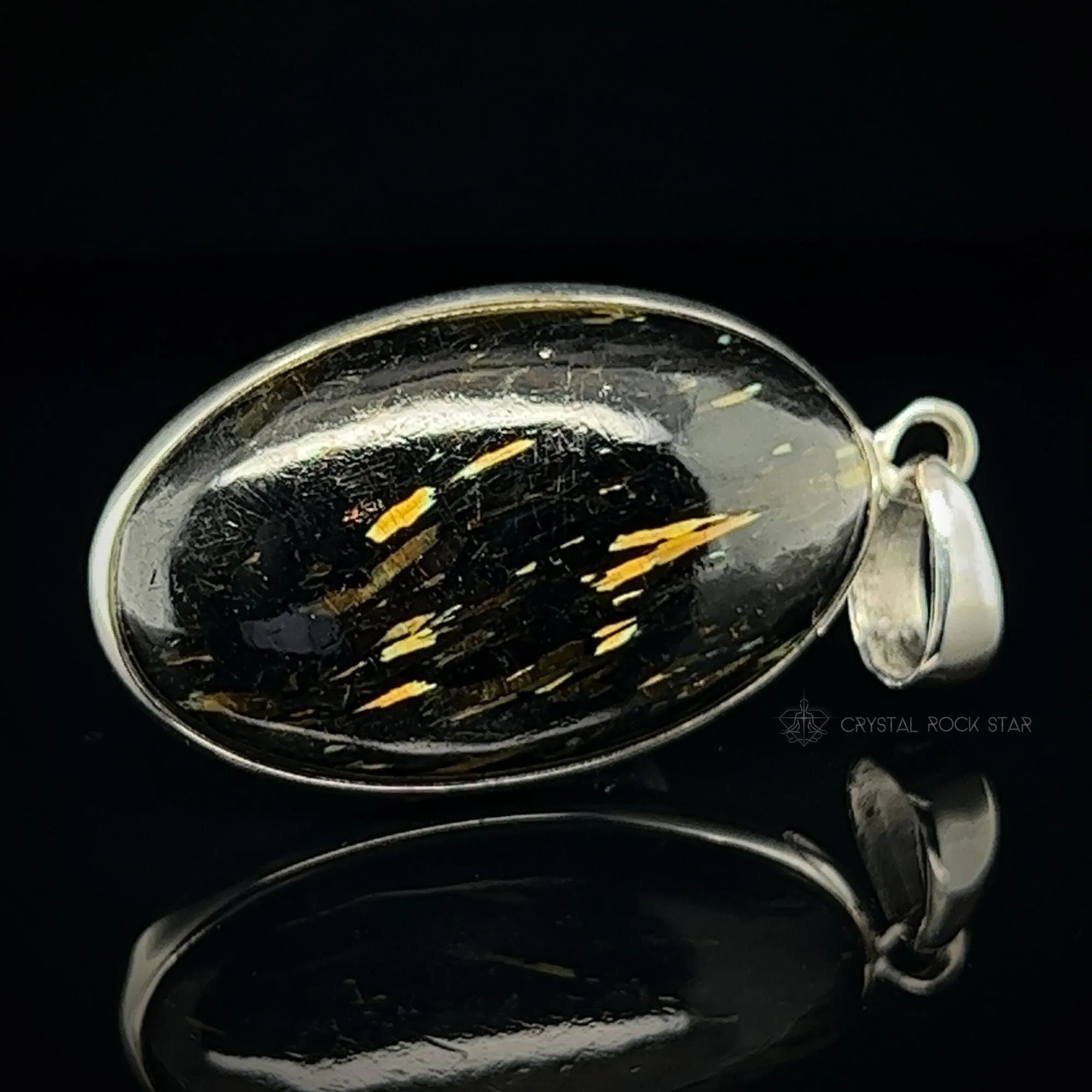 Premium Nuummite Sterling Silver Pendant