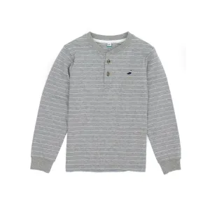 Properly Tied Kennon Henley Light Heather Grey