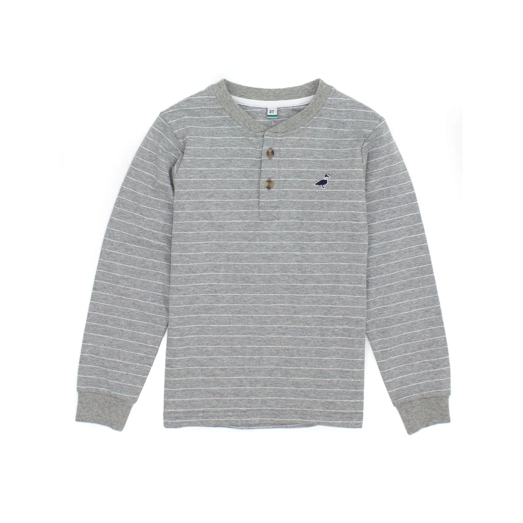 Properly Tied Kennon Henley Light Heather Grey