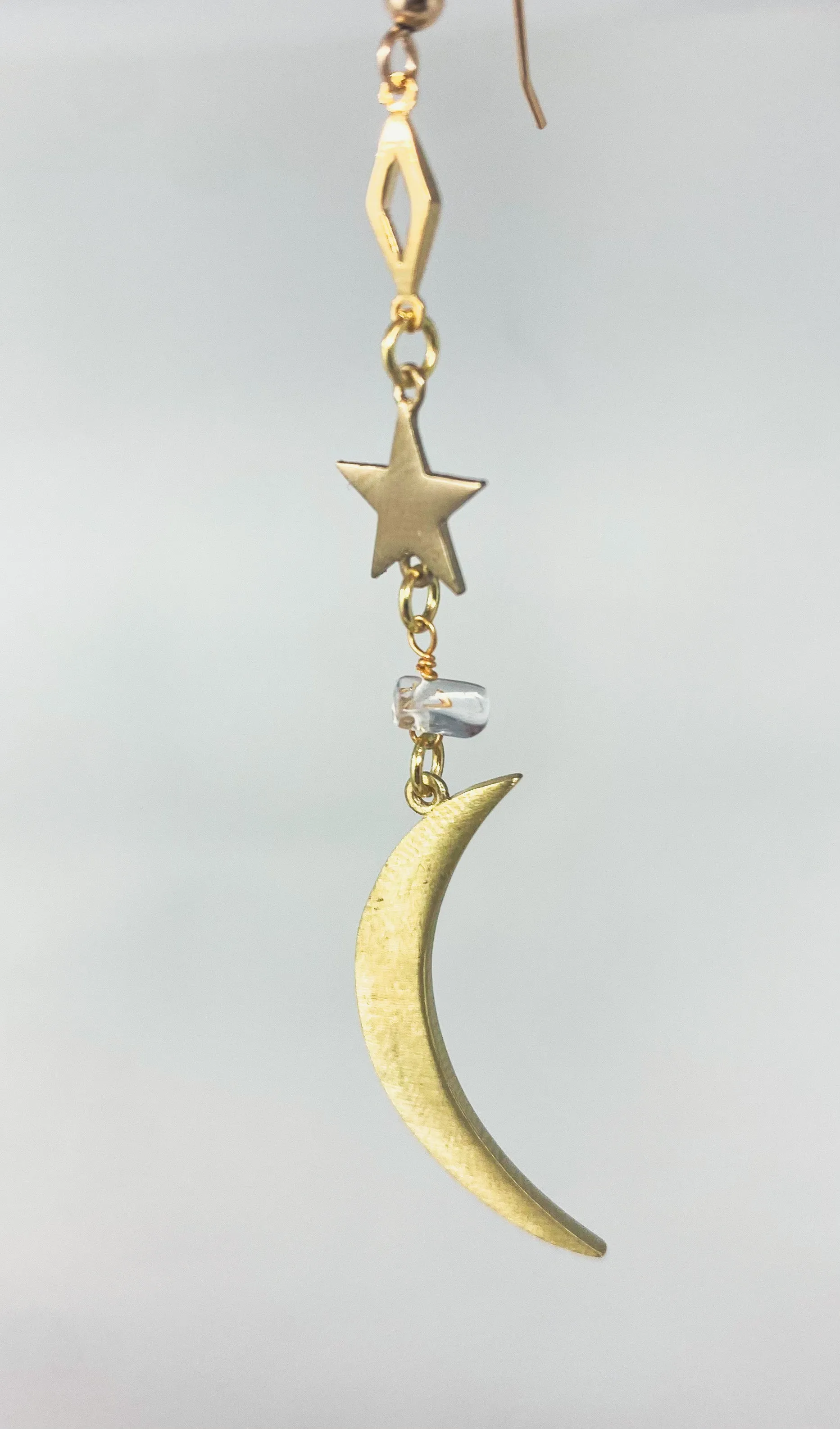 Quartz Moons and Starz - 14k Earring Hooks.