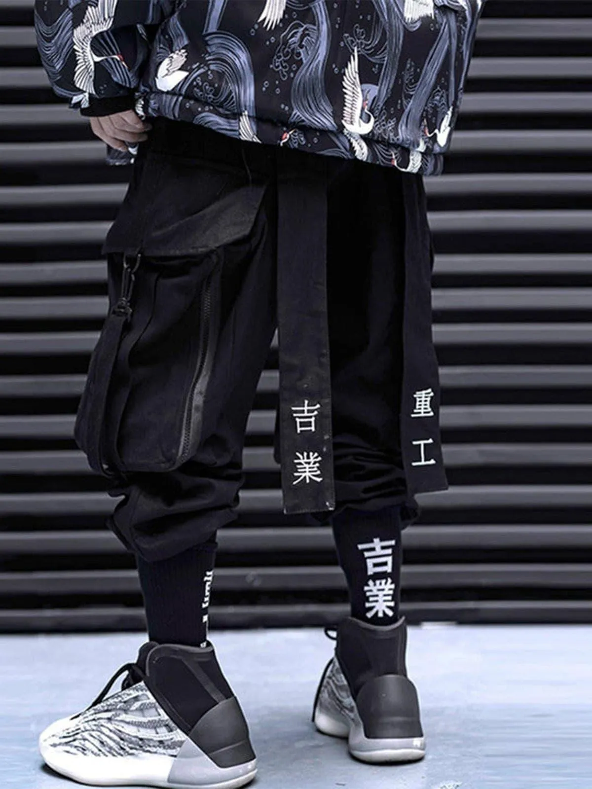 " Destruction god black angel " Cargo pants