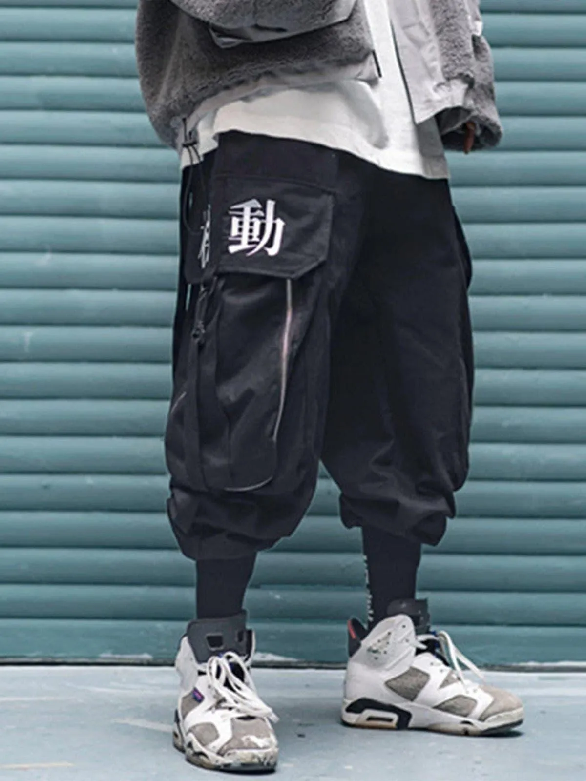 " Destruction god black angel " Cargo pants