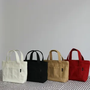 Realaiot Women Shoulder Bag Small Cotton Canvas Handbag Casual Tote Female Eco Crossbody Bag Cute Messenger Bags