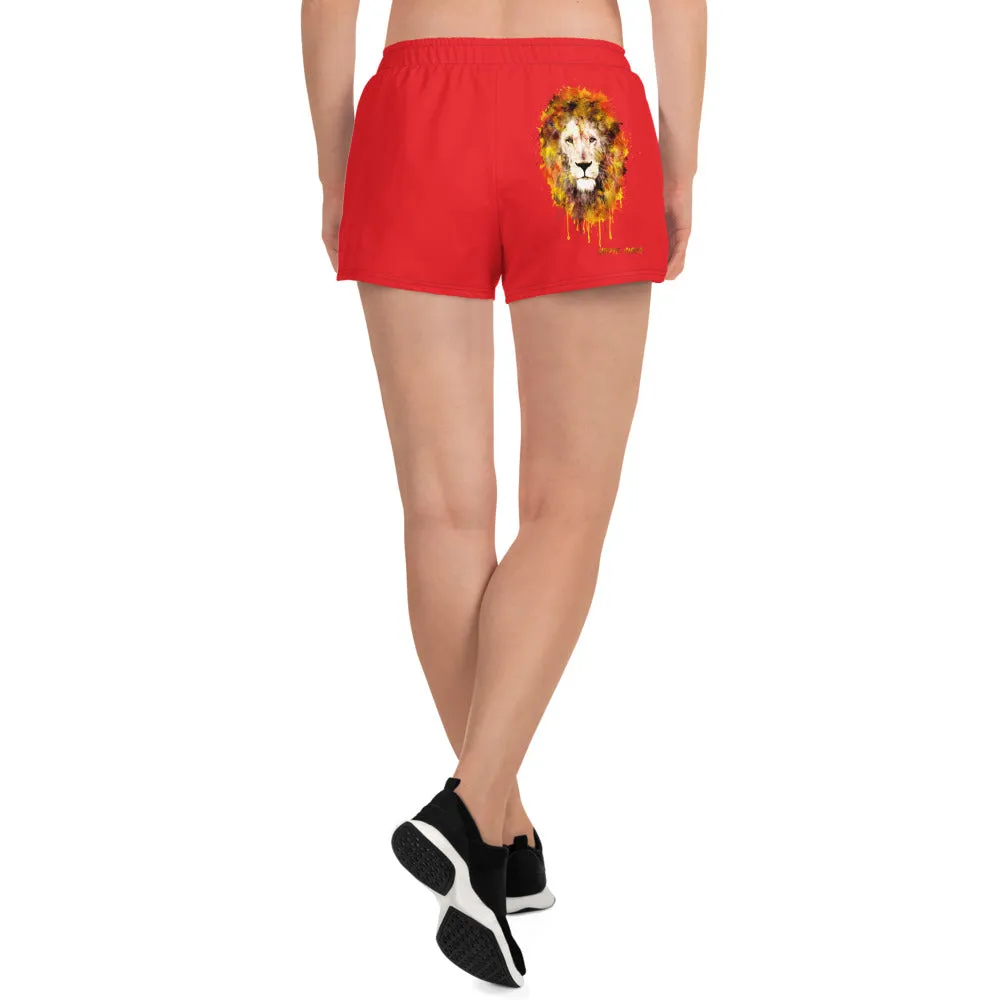 Red Women's Athletic Shorts