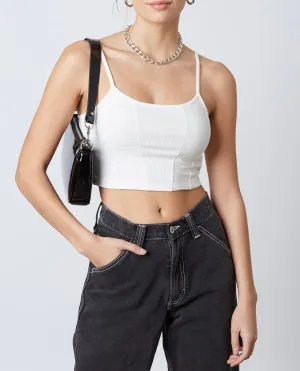 Rib Vertical Horizontal Crop Top