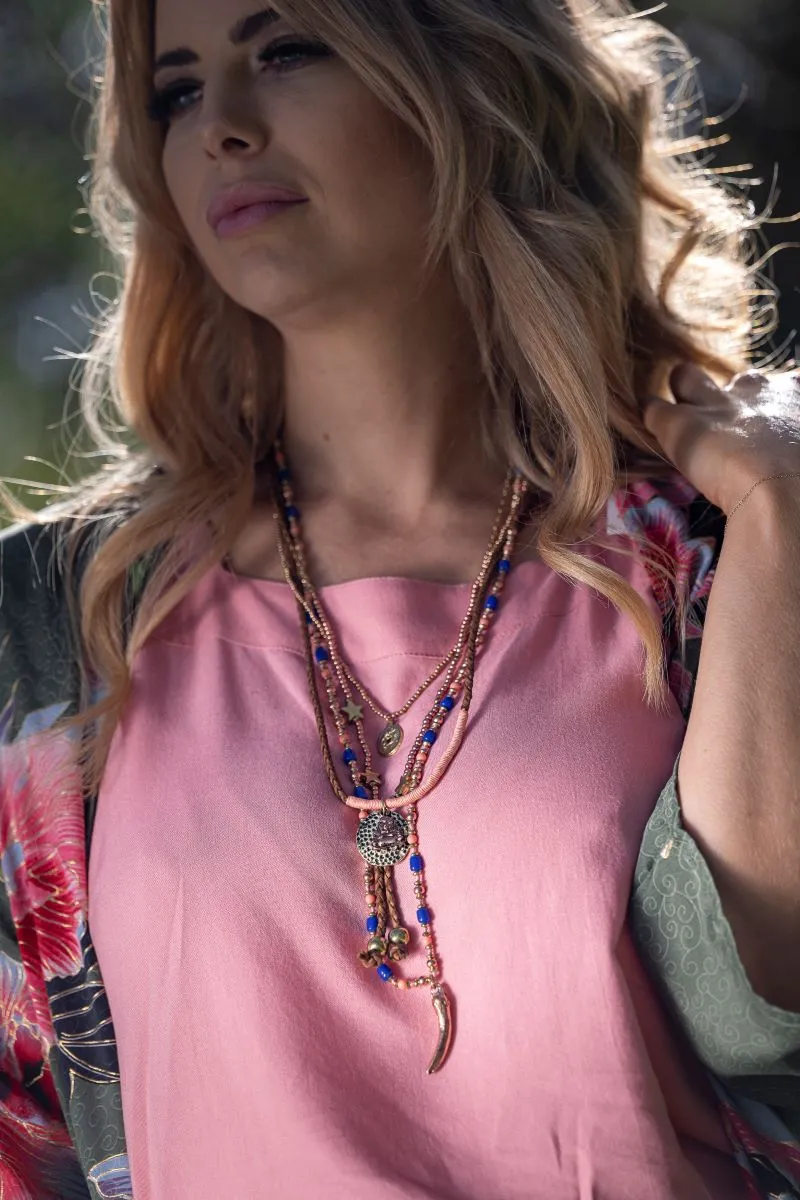 Rose Gold Budha Necklace - SA1241
