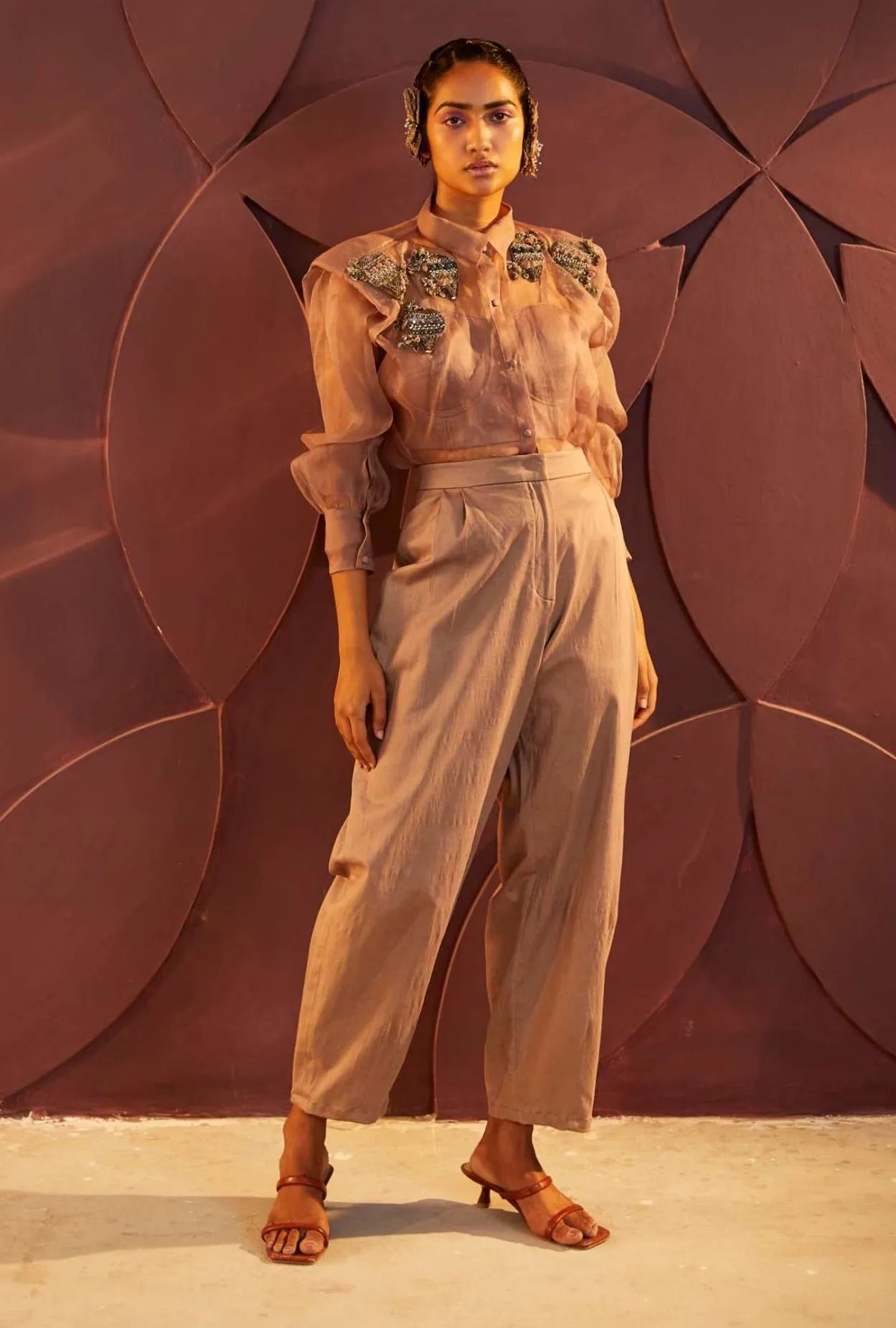 Rosewood Shirt And Chino Pants Set