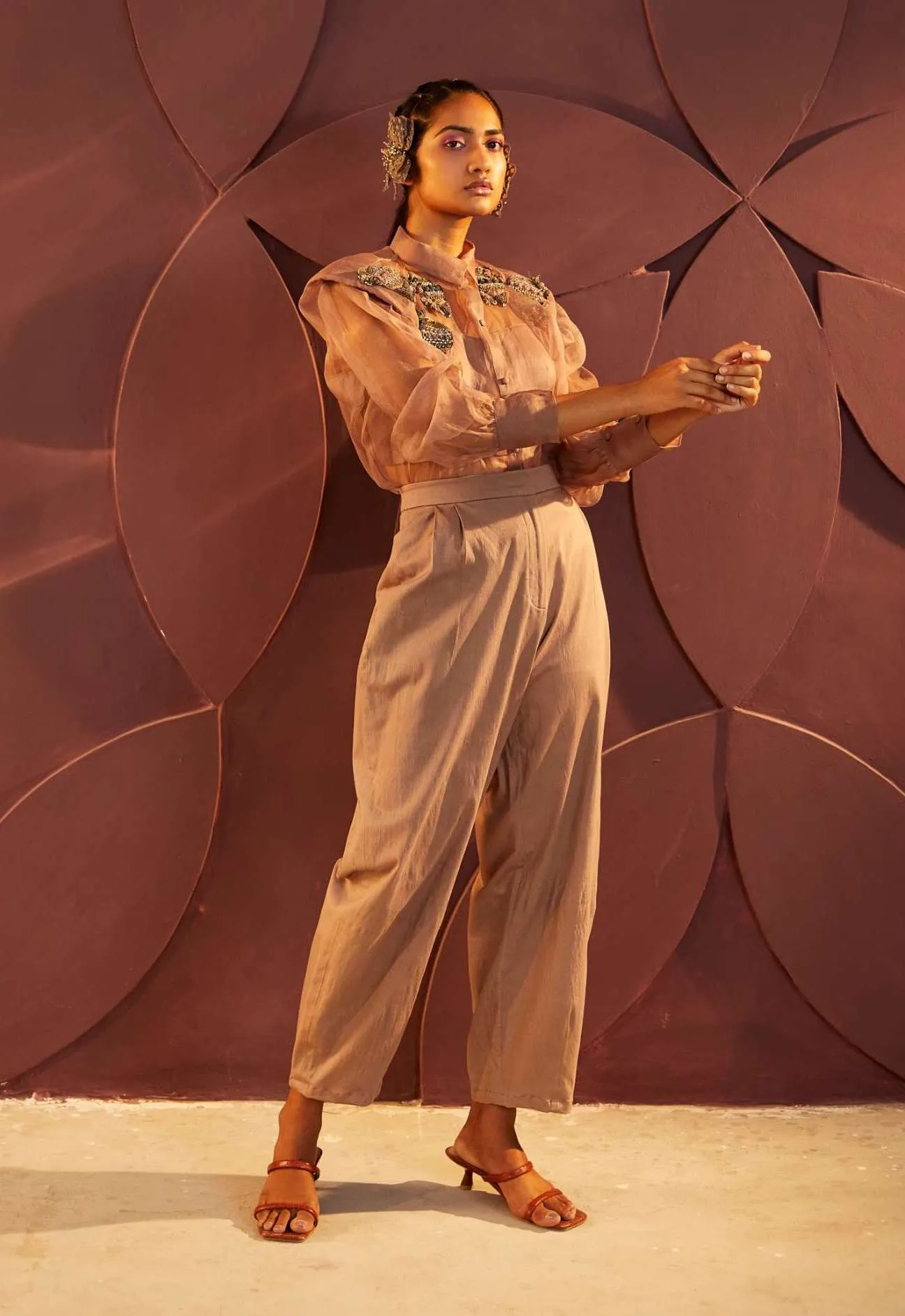 Rosewood Shirt And Chino Pants Set