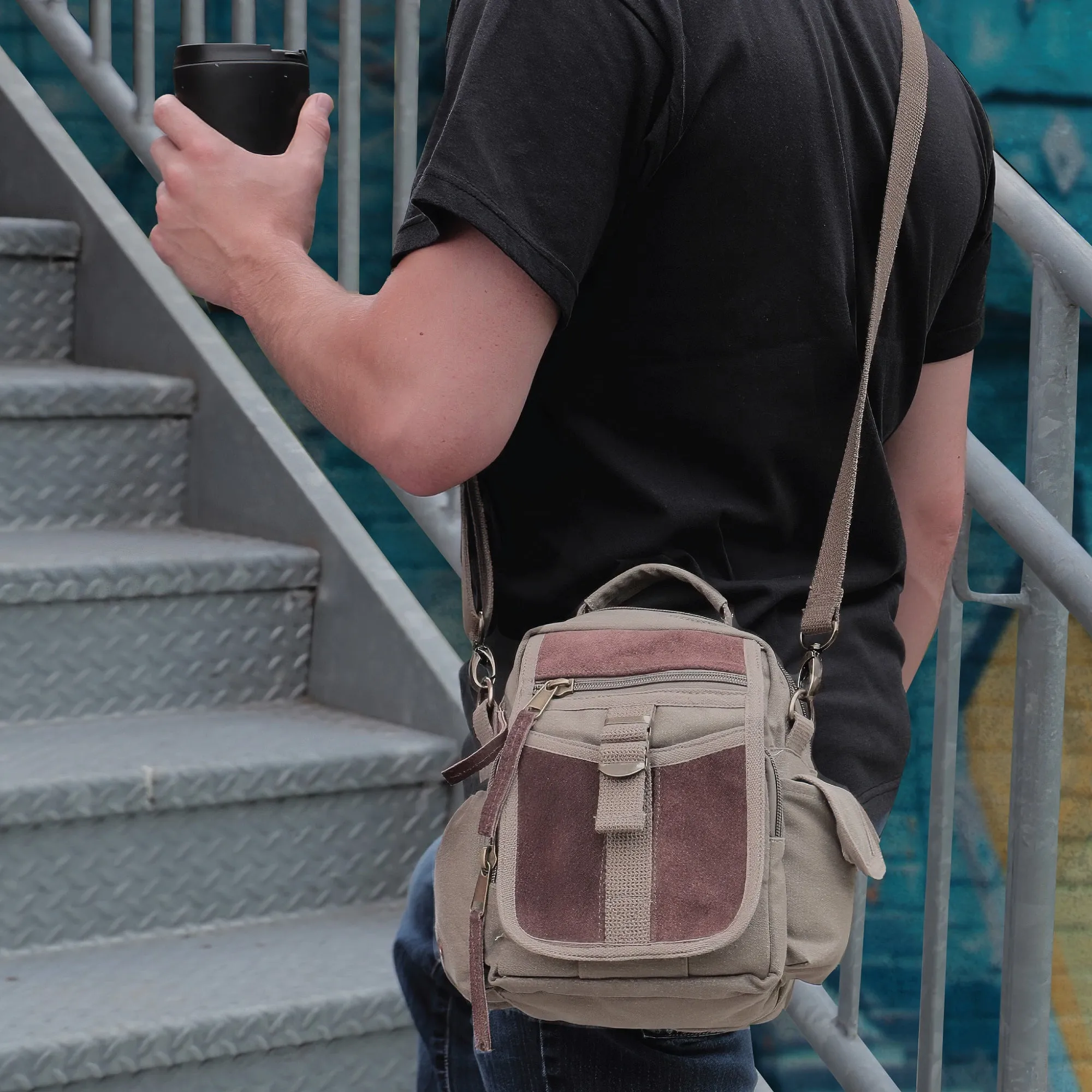 Rothco Vintage Canvas & Leather Travel Shoulder Bag