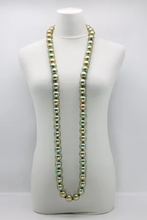 Round Wooden Beads Necklaces - Hand gilded - Medium