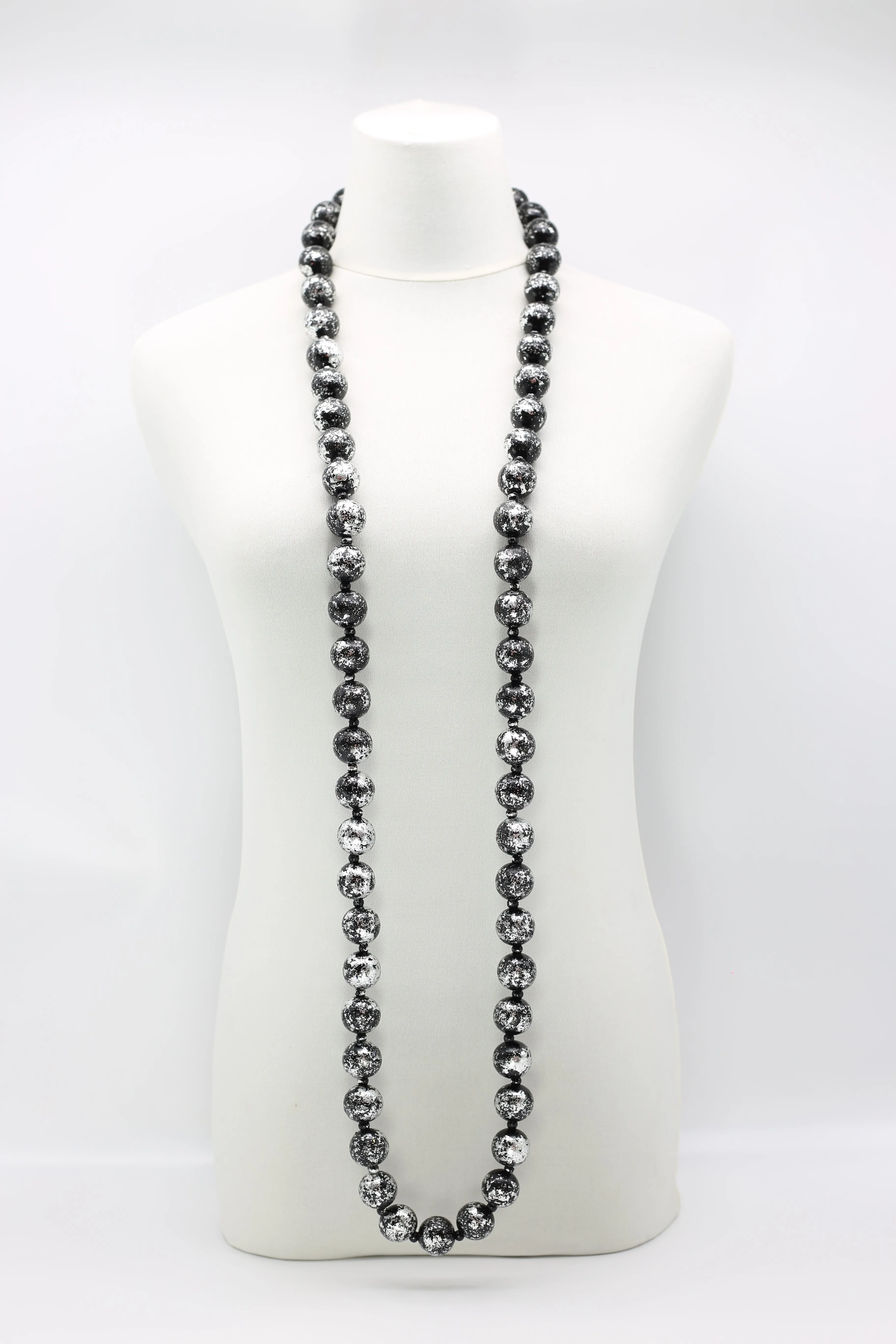 Round Wooden Beads Necklaces - Hand gilded - Medium