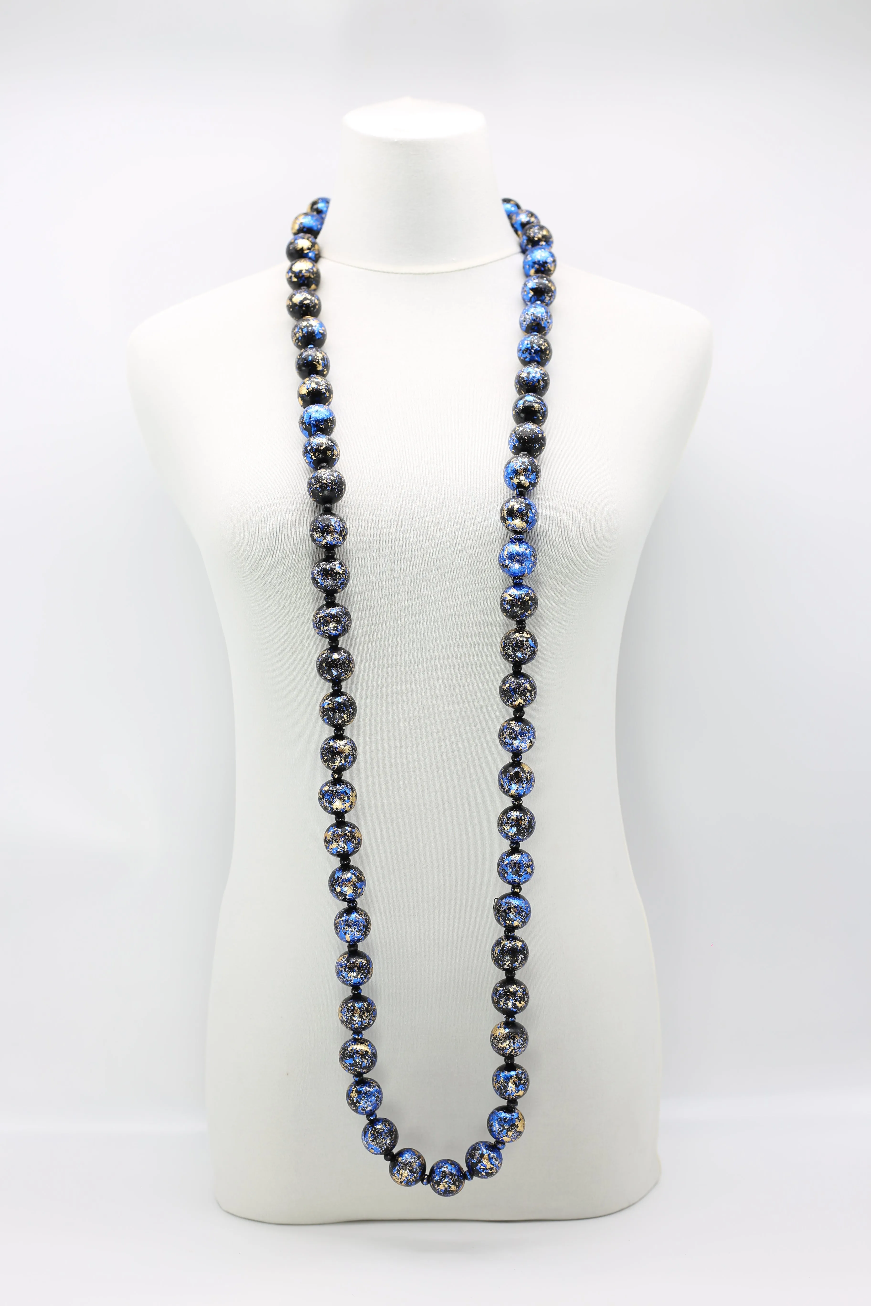 Round Wooden Beads Necklaces - Hand gilded - Medium