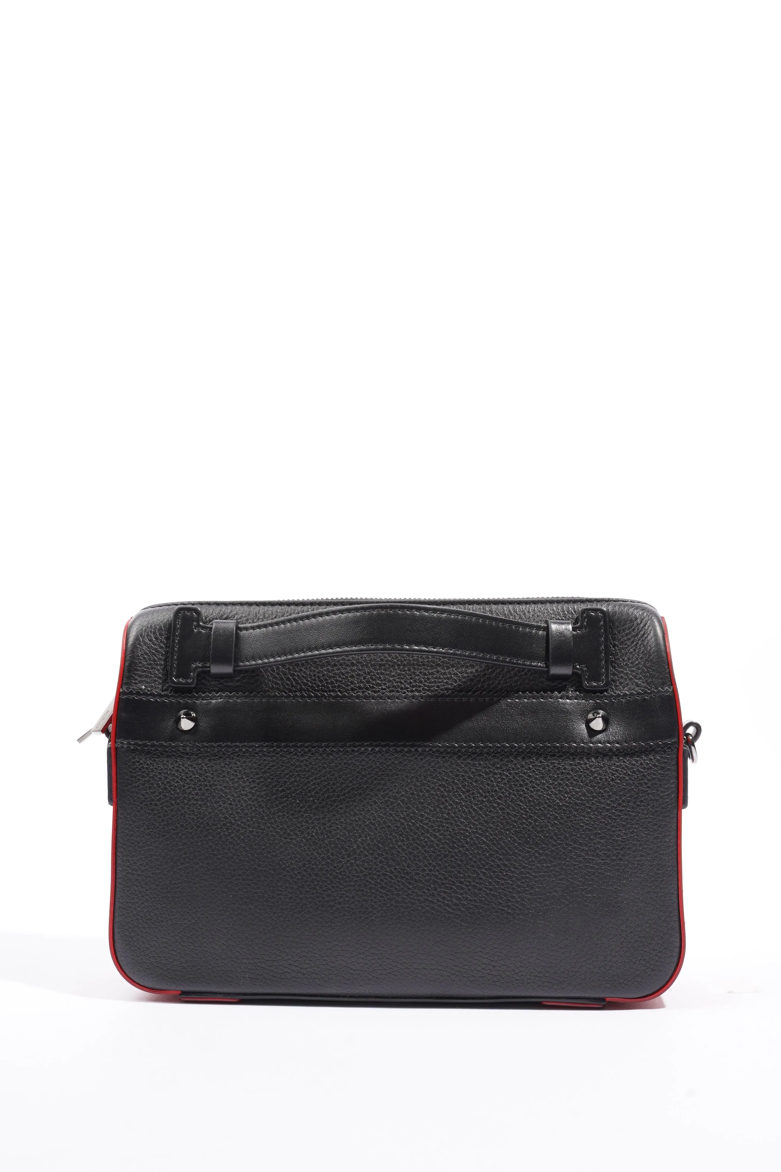 Ruisbuddy Messenger Bag  Black / Red Calfskin Leather