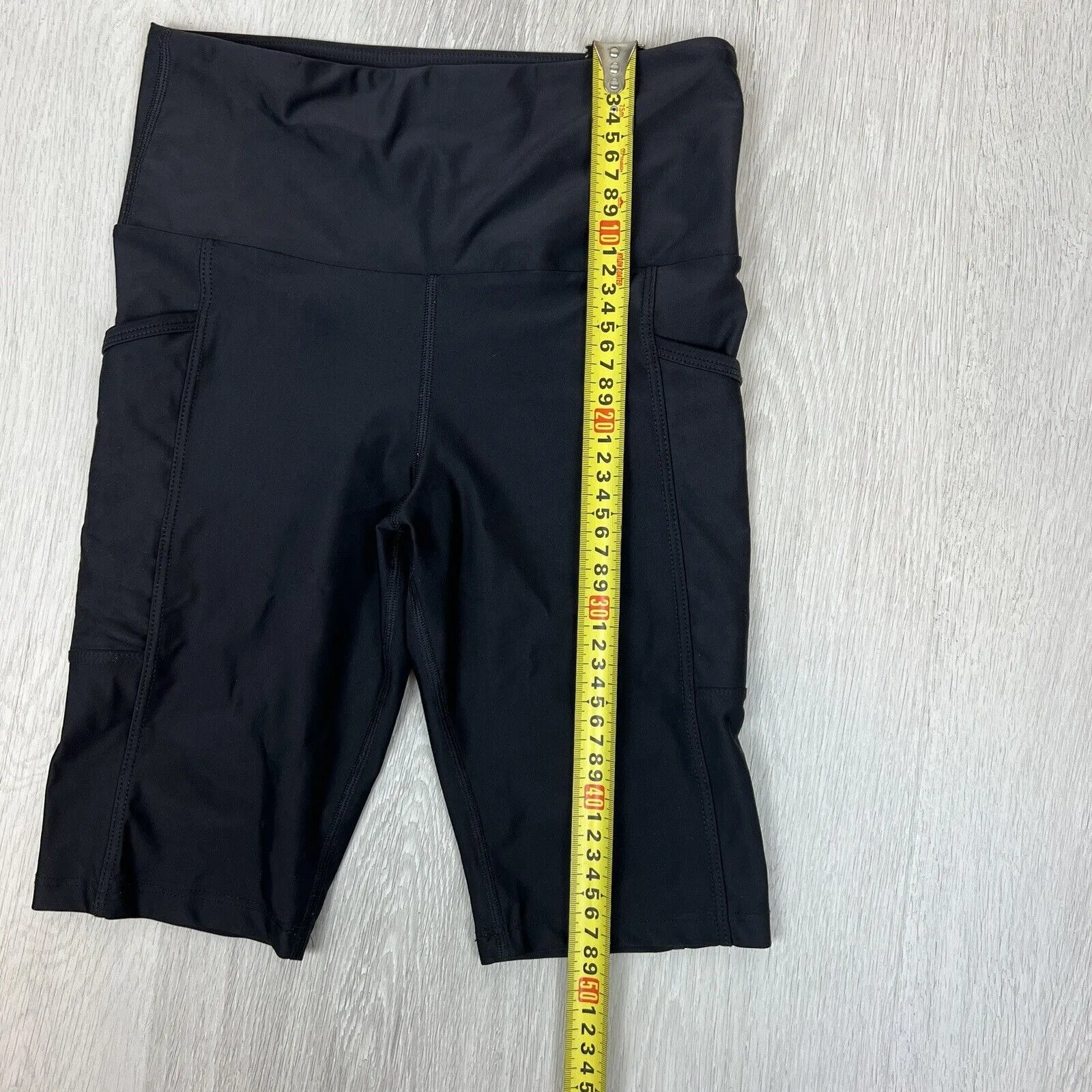 Running Bare Womens Black Bike Shorts Size 12
