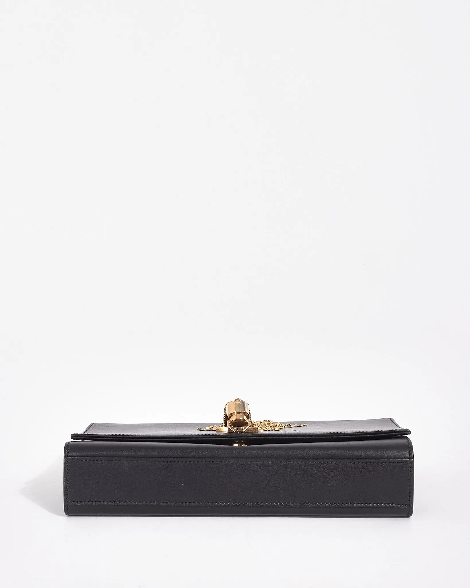 Saint Laurent Black Leather Medium Tassel Kate Chain Crossbody Bag