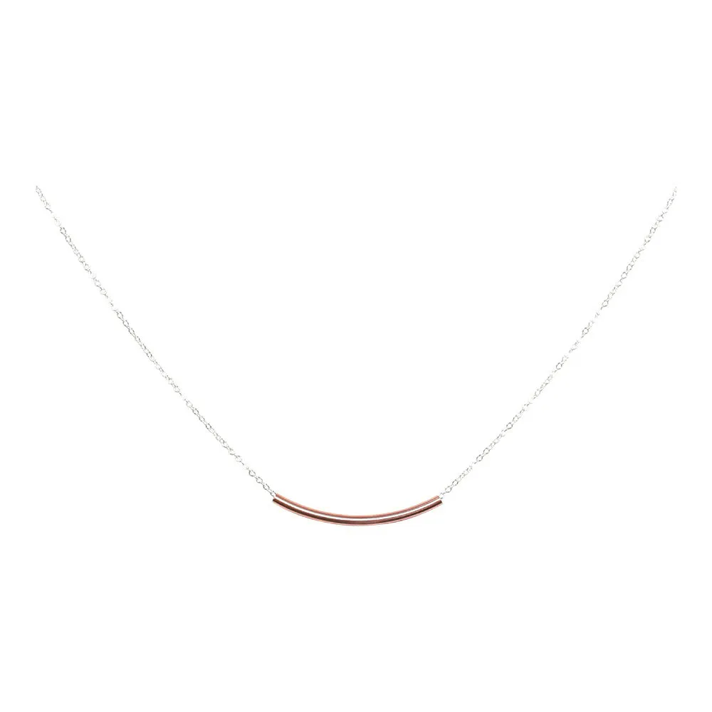 SALE - 2-Tone Curved Tube Necklaces
