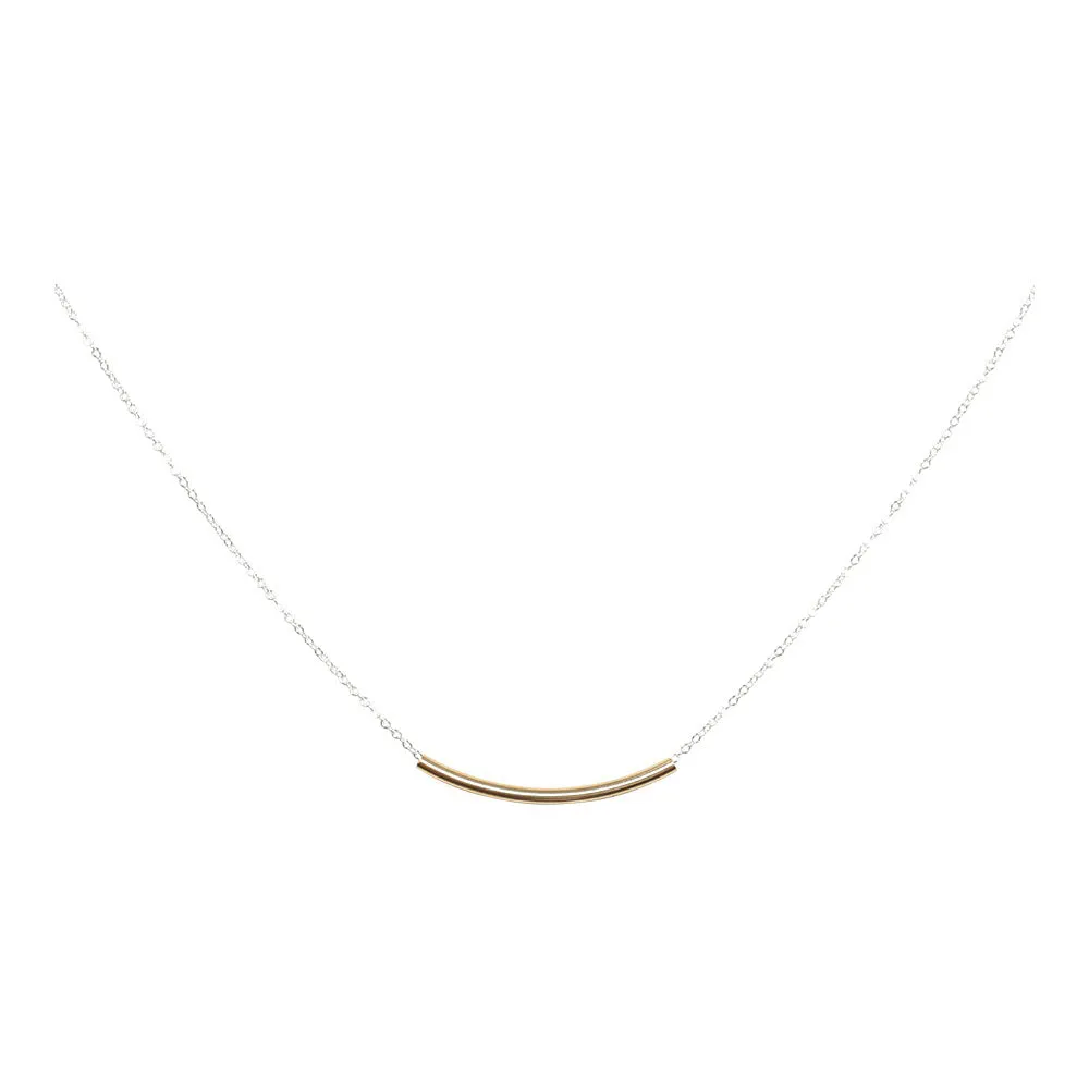 SALE - 2-Tone Curved Tube Necklaces