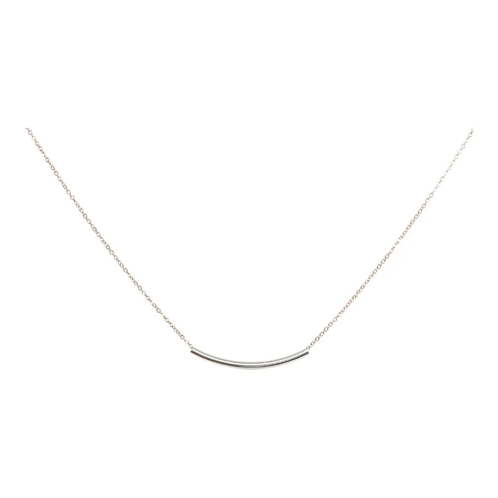 SALE - 2-Tone Curved Tube Necklaces