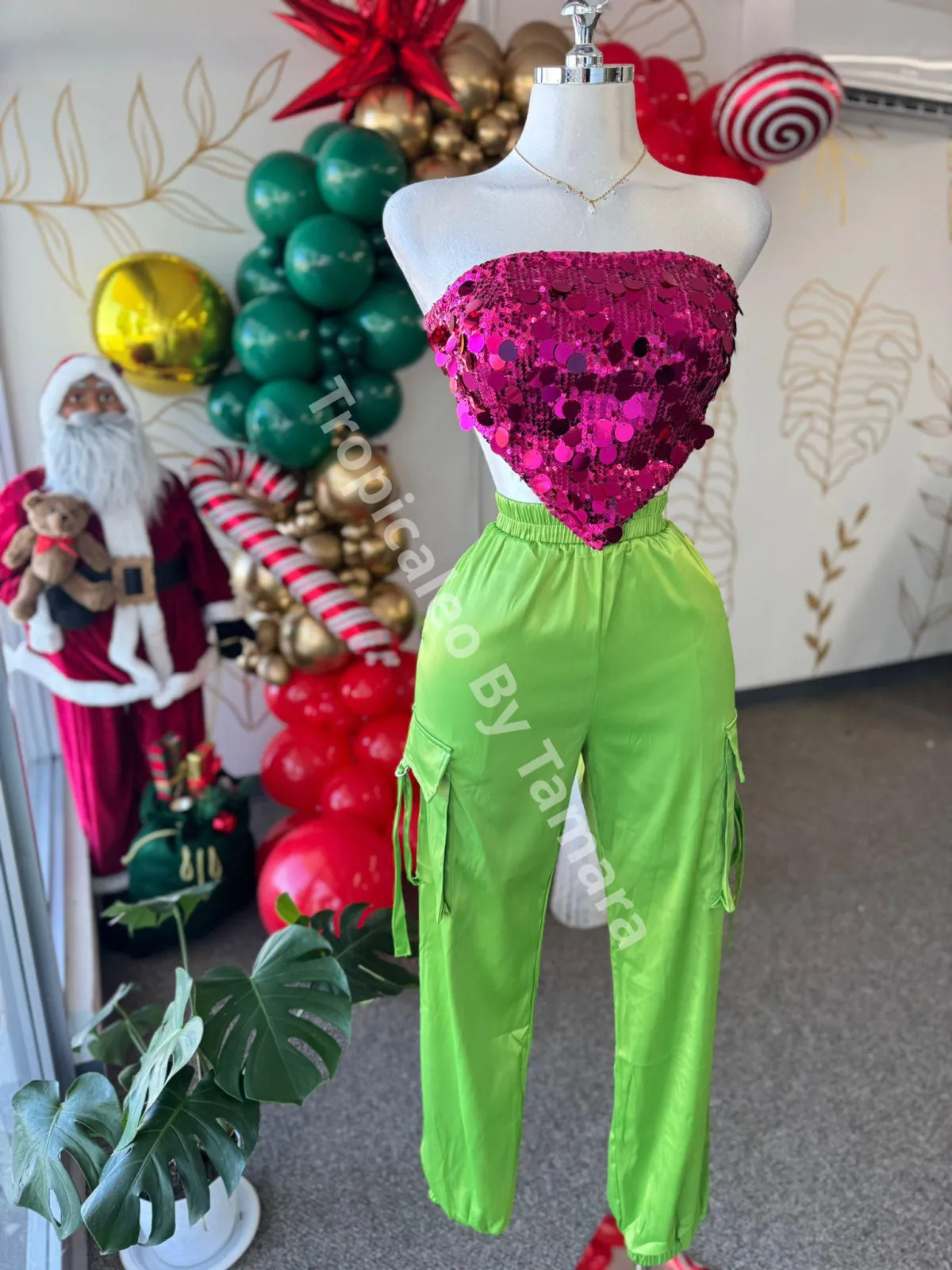 Satin Cargo Pants